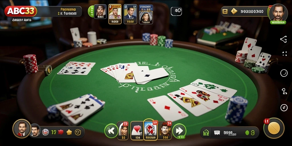 Screenshot gameplay <strong>ABC33</strong> yang menunjukkan aksi seru permainan Poker.