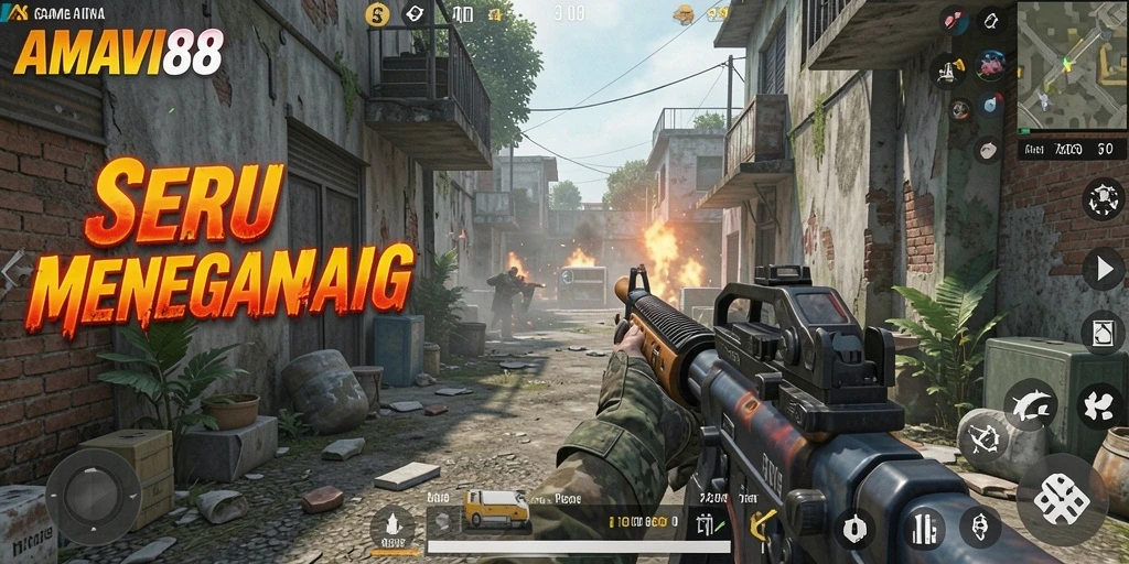 Gameplay seru AMAVI88 dengan aksi FPS yang mendebarkan.