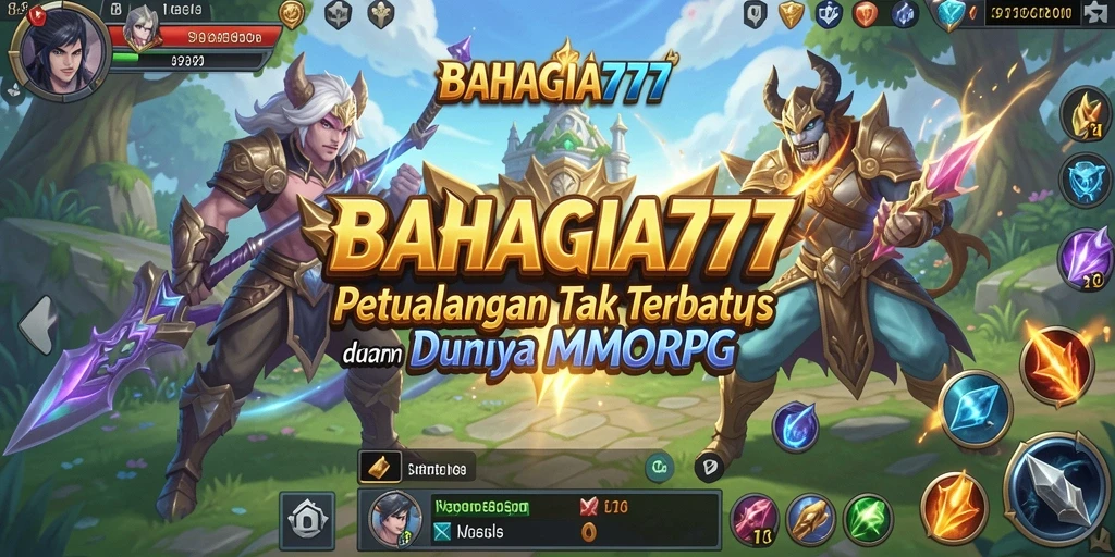 Tangkapan layar gameplay BAHAGIA777 dengan aksi seru dalam dunia MMORPG.