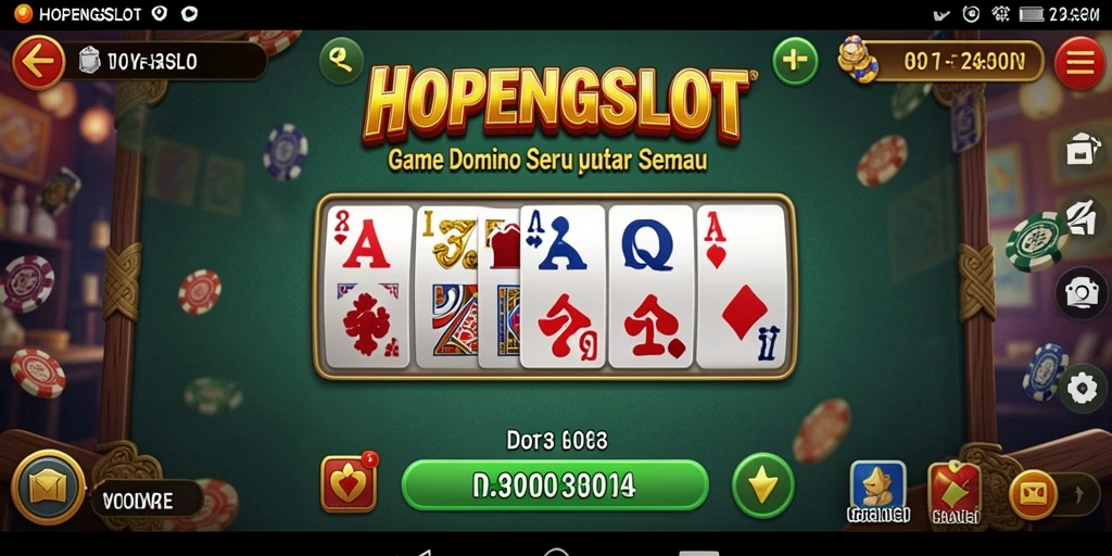Screenshot gameplay HOPENGSLOT yang menampilkan keseruan permainan Domino.
