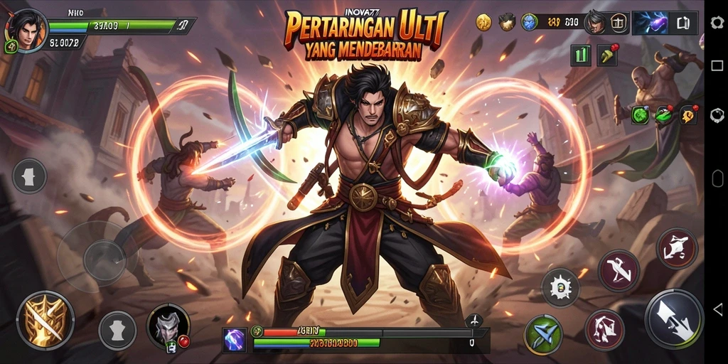 Tampilan seru pertarungan di INOVA77 yang memukau.