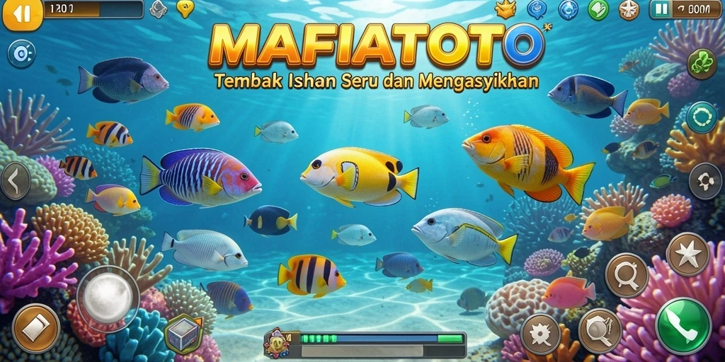 Tampilan gameplay MAFIATOTO menampilkan aksi seru Tembak Ikan.