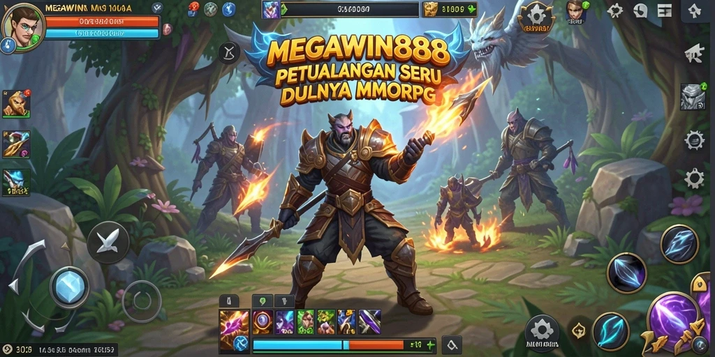 Gameplay seru dalam dunia MMORPG MEGAWIN888 yang penuh petualangan.