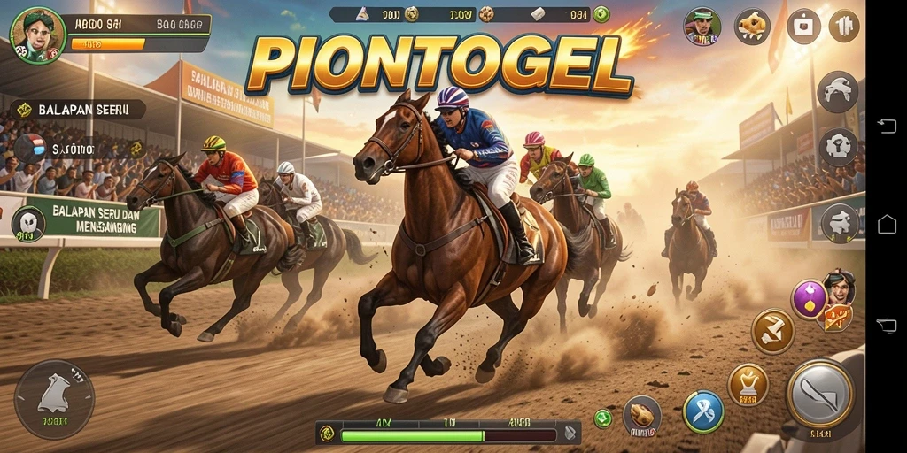 Tampilan gameplay yang mendebarkan di PIONTOGEL dengan berbagai kendaraan.